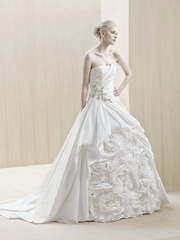 Свадебное платье Elkins. Силуэт Пышное, А-силуэт. Цвет Белый / Молочный. Вид 1