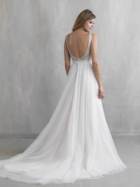 Свадебное платье 209. Силуэт А-силуэт, Прямое. Цвет Белый / Молочный. Вид 2