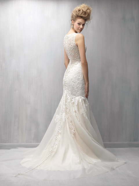 Свадебное платье 251. Силуэт Рыбка, А-силуэт. Цвет Айвори / Капучино, Белый / Молочный. Вид 2