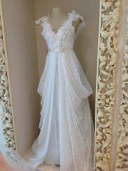 Свадебное платье Sp11-gd3. Силуэт А-силуэт, Прямое. Цвет Белый / Молочный, Айвори / Капучино. Вид 2