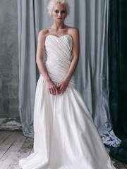 Свадебное платье Damaris. Силуэт А-силуэт. Цвет Белый / Молочный. Вид 1