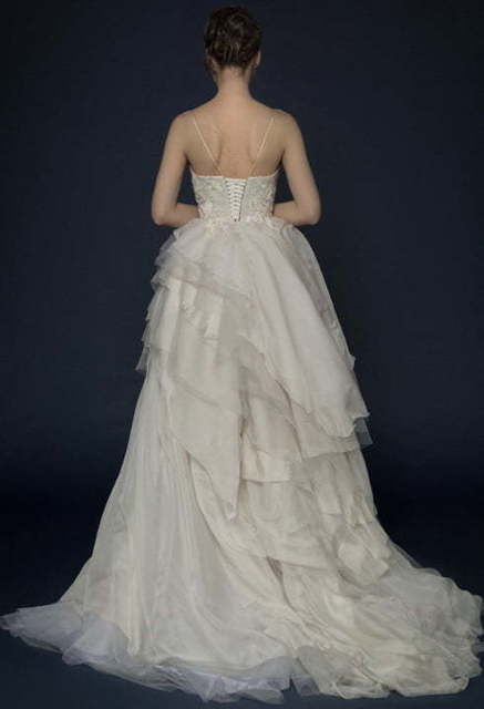 Свадебное платье Allota. Силуэт А-силуэт. Цвет Айвори / Капучино, Белый / Молочный. Вид 2