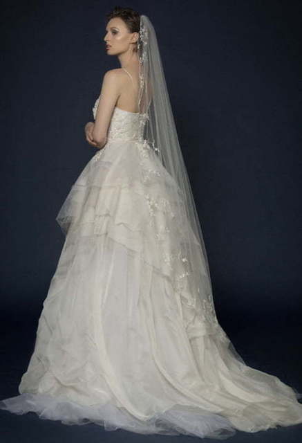 Свадебное платье Allota. Силуэт А-силуэт. Цвет Айвори / Капучино, Белый / Молочный. Вид 3