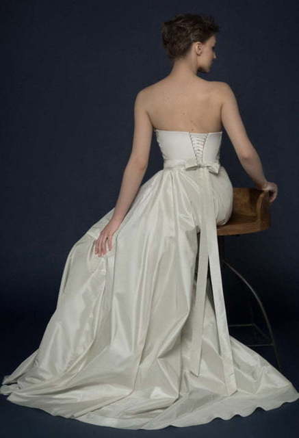 Свадебное платье Filusa. Силуэт А-силуэт. Цвет Айвори / Капучино, Белый / Молочный. Вид 2