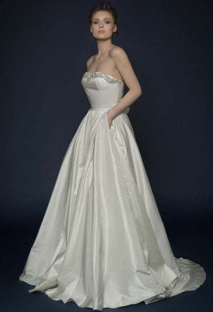 Свадебное платье Filusa. Силуэт А-силуэт. Цвет Айвори / Капучино, Белый / Молочный. Вид 6