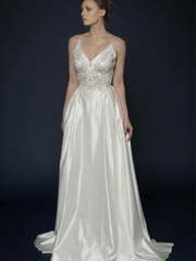 Свадебное платье Alleta. Силуэт А-силуэт. Цвет Белый / Молочный. Вид 1