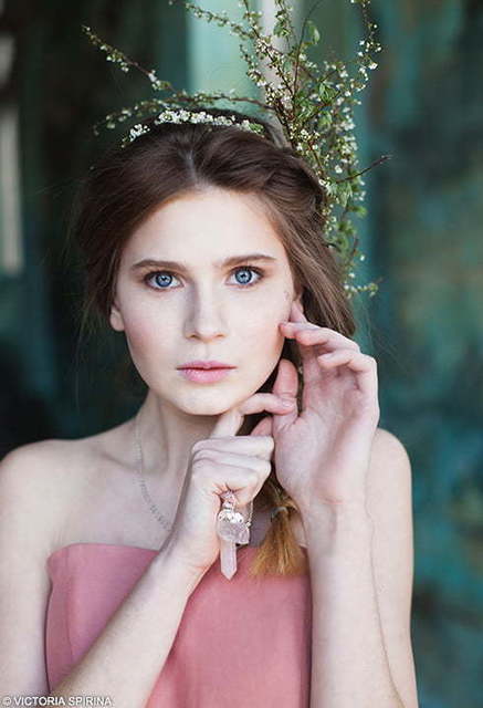 Свадебное платье Crisanti. Силуэт А-силуэт. Цвет оттенки Розового. Вид 3