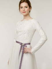 Свадебное платье Esmer. Силуэт А-силуэт, Прямое. Цвет Белый / Молочный. Вид 1