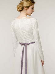 Свадебное платье Esmer. Силуэт А-силуэт, Прямое. Цвет Белый / Молочный. Вид 2