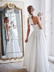 Свадебное платье Plumeria. Силуэт А-силуэт, Прямое. Цвет Белый / Молочный. Вид 2