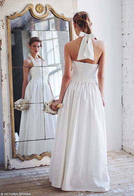 Свадебное платье Plumeria. Силуэт А-силуэт, Прямое. Цвет Белый / Молочный. Вид 3