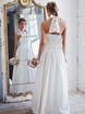 Свадебное платье Plumeria. Силуэт А-силуэт, Прямое. Цвет Белый / Молочный. Вид 3
