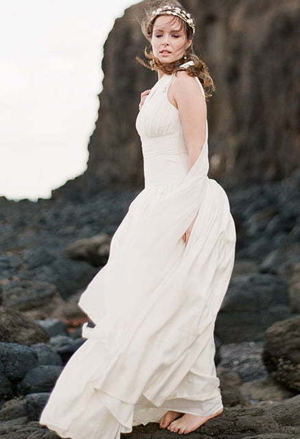 Свадебное платье Desma. Силуэт А-силуэт, Прямое. Цвет Белый / Молочный. Вид 8