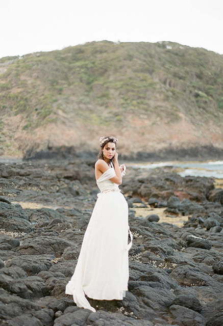 Свадебное платье Calypso. Силуэт А-силуэт. Цвет Белый / Молочный. Вид 5