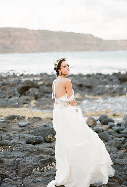 Свадебное платье Calypso. Силуэт А-силуэт. Цвет Белый / Молочный. Вид 9