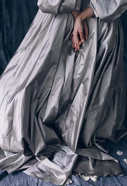 Свадебное платье Ganna. Силуэт Пышное, А-силуэт. Цвет Пепельный / Металлик. Вид 4