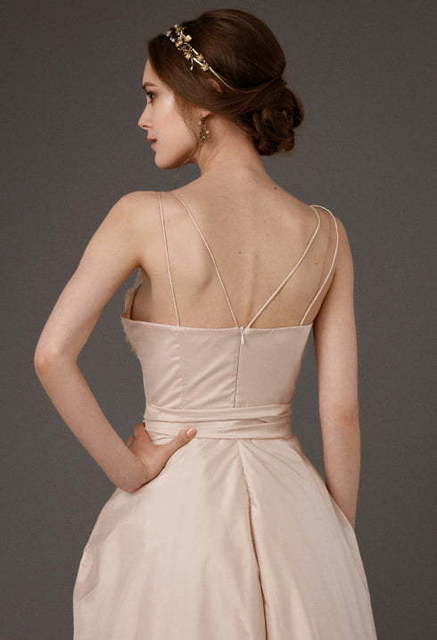 Свадебное платье Fotaine. Силуэт А-силуэт, Прямое. Цвет Айвори / Капучино. Вид 4