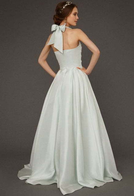 Свадебное платье Amond. Силуэт А-силуэт. Цвет Белый / Молочный, оттенки Зеленого, Персик / Оранжевый. Вид 3