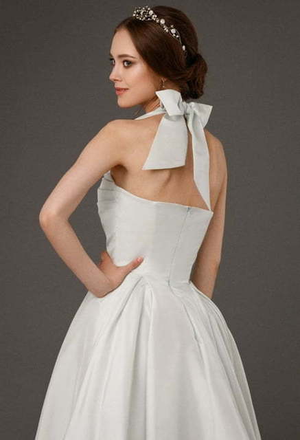 Свадебное платье Amond. Силуэт А-силуэт. Цвет Белый / Молочный, оттенки Зеленого, Персик / Оранжевый. Вид 5