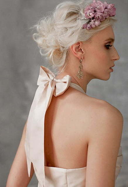 Свадебное платье Amond. Силуэт А-силуэт. Цвет Белый / Молочный, оттенки Зеленого, Персик / Оранжевый. Вид 10