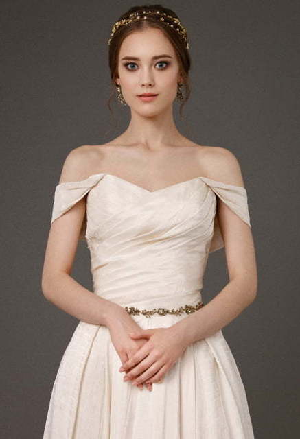 Свадебное платье Diantha. Силуэт А-силуэт. Цвет Айвори / Капучино, Белый / Молочный, Персик / Оранжевый. Вид 5