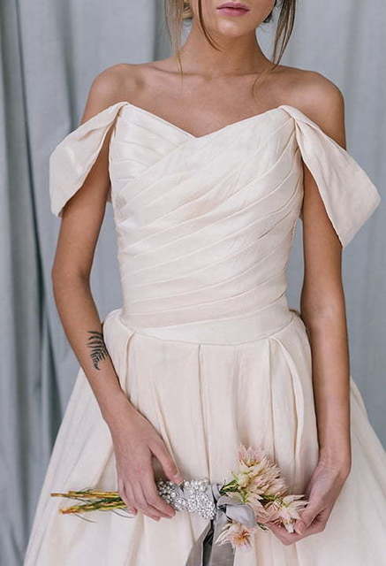 Свадебное платье Diantha. Силуэт А-силуэт. Цвет Айвори / Капучино, Белый / Молочный, Персик / Оранжевый. Вид 8