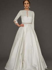 Свадебное платье Ekdera. Силуэт А-силуэт. Цвет Белый / Молочный. Вид 1