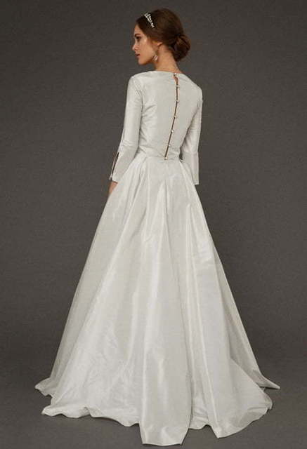 Свадебное платье Ekdera. Силуэт А-силуэт. Цвет Белый / Молочный. Вид 2