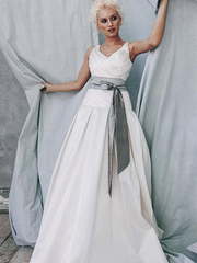 Свадебное платье Monifa. Силуэт А-силуэт, Прямое. Цвет Белый / Молочный. Вид 1