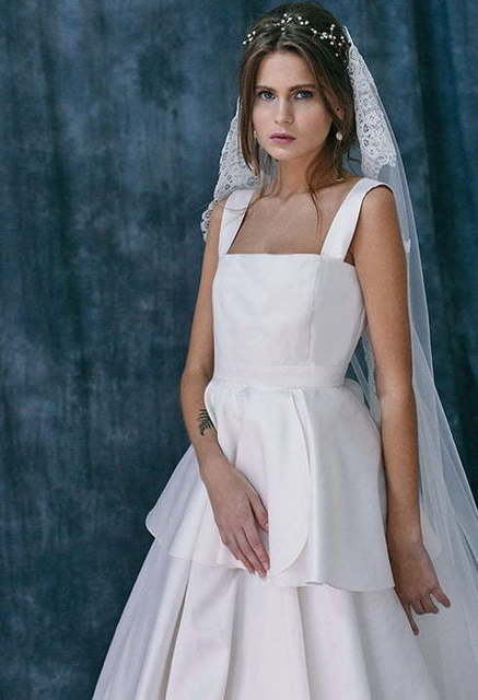 Свадебное платье Kibella. Силуэт Пышное, А-силуэт. Цвет Белый / Молочный. Вид 3