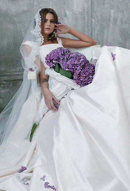 Свадебное платье Kibella. Силуэт Пышное, А-силуэт. Цвет Белый / Молочный. Вид 4