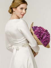 Свадебное платье Kanika. Силуэт А-силуэт, Прямое. Цвет Белый / Молочный. Вид 2