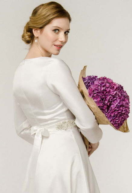 Свадебное платье Kanika. Силуэт А-силуэт, Прямое. Цвет Белый / Молочный. Вид 2