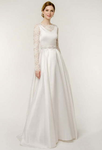 Свадебное платье Anastasia. Силуэт А-силуэт. Цвет Белый / Молочный. Вид 1