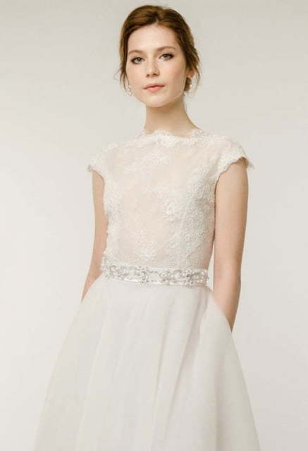 Свадебное платье Nitta. Силуэт А-силуэт, Прямое. Цвет Белый / Молочный. Вид 5