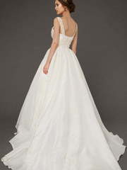 Свадебное платье Everet. Силуэт А-силуэт. Цвет Айвори / Капучино. Вид 2