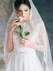Свадебное платье Animaisa. Силуэт А-силуэт, Прямое. Цвет Белый / Молочный, Пепельный / Металлик. Вид 3