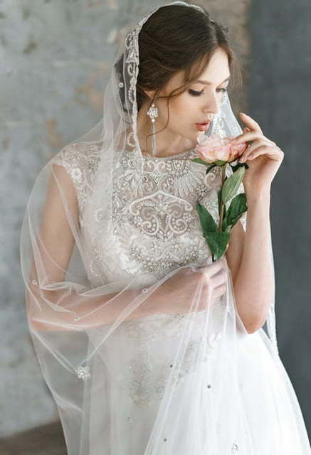 Свадебное платье Animaisa. Силуэт А-силуэт, Прямое. Цвет Белый / Молочный, Пепельный / Металлик. Вид 6