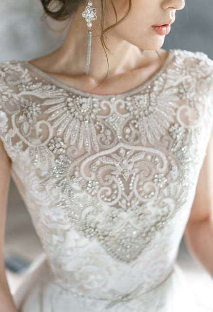 Свадебное платье Animaisa. Силуэт А-силуэт, Прямое. Цвет Белый / Молочный, Пепельный / Металлик. Вид 10