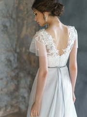 Свадебное платье Anisia. Силуэт А-силуэт, Прямое. Цвет Белый / Молочный. Вид 2