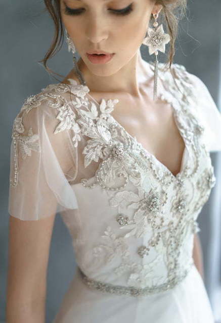 Свадебное платье Anisia. Силуэт А-силуэт, Прямое. Цвет Белый / Молочный. Вид 6