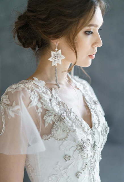 Свадебное платье Anisia. Силуэт А-силуэт, Прямое. Цвет Белый / Молочный. Вид 7