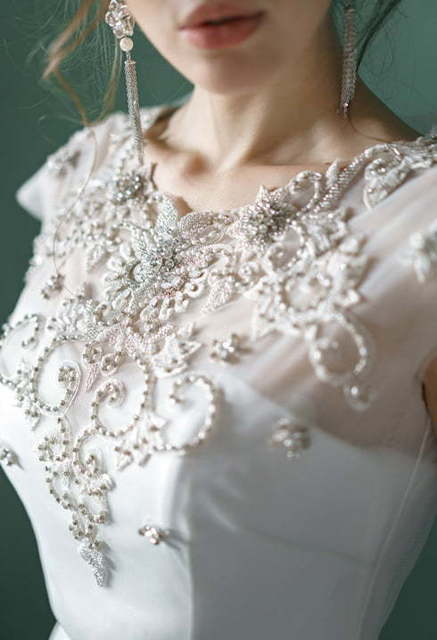 Свадебное платье Antonia. Силуэт А-силуэт. Цвет Белый / Молочный. Вид 4