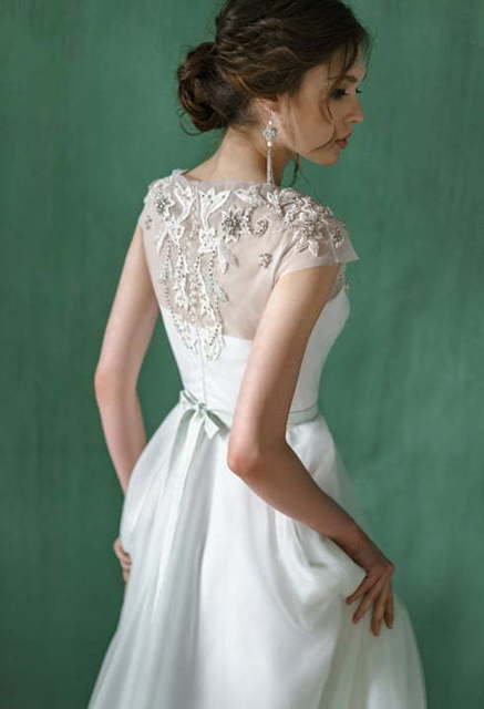 Свадебное платье Antonia. Силуэт А-силуэт. Цвет Белый / Молочный. Вид 5