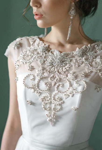 Свадебное платье Antonia. Силуэт А-силуэт. Цвет Белый / Молочный. Вид 6