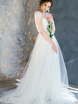 Свадебное платье Floreana. Силуэт А-силуэт, Прямое. Цвет Белый / Молочный. Вид 7
