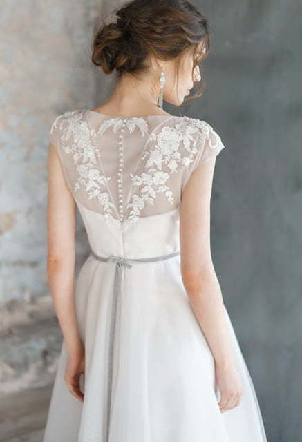 Свадебное платье Virinea. Силуэт А-силуэт, Прямое. Цвет Белый / Молочный. Вид 6