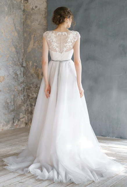 Свадебное платье Virinea. Силуэт А-силуэт, Прямое. Цвет Белый / Молочный. Вид 8