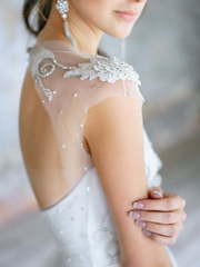 Свадебное платье Felice. Силуэт А-силуэт, Прямое. Цвет Белый / Молочный. Вид 2