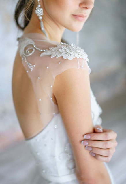 Свадебное платье Felice. Силуэт А-силуэт, Прямое. Цвет Белый / Молочный. Вид 2